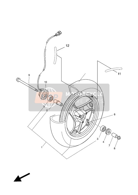 9038710X0000, Collar, Yamaha, 1